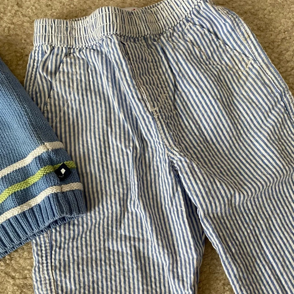 Little boy’s light blue pin stripe golf outfit - Picture 3 of 3